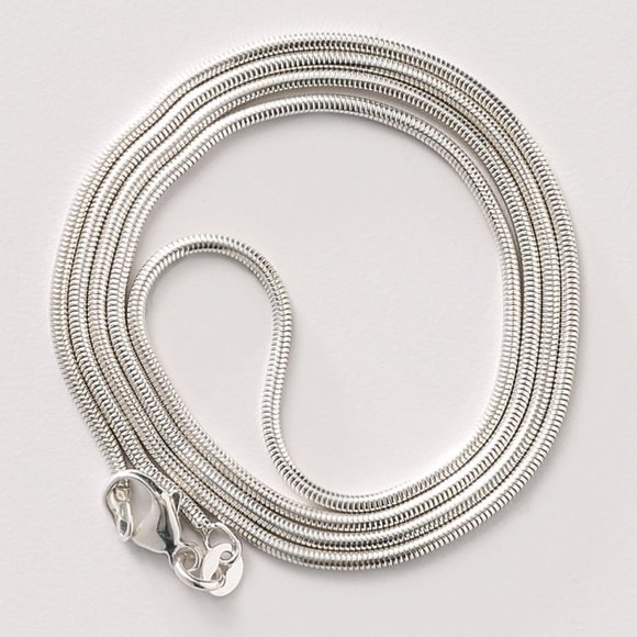 New Unisex Solid Italian Sterling Silver 1mm Rounded Snake Chain - Picture 3 of 10